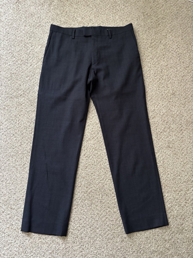 Banana Republic Dress Pants Mens 33x30 Navy Modern Slim Marzotto Italian Wool