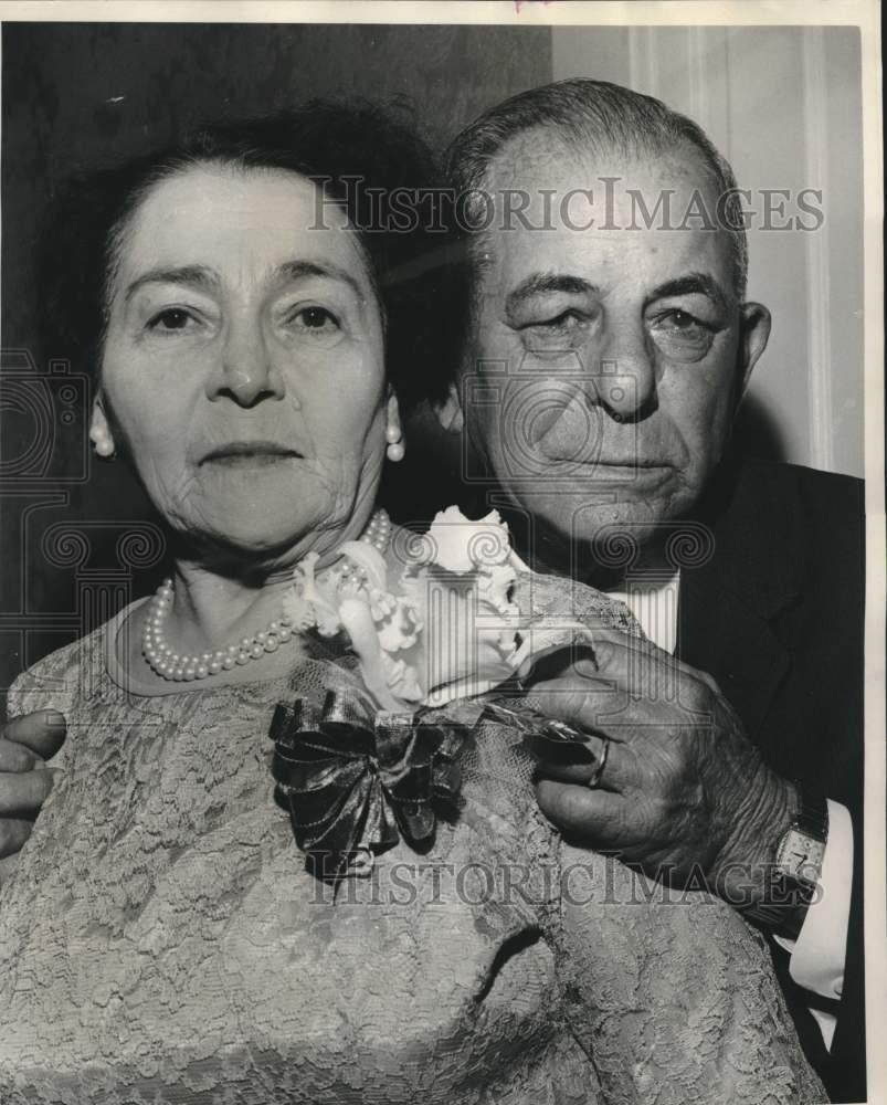 1964 Press Photo Mr. and Mrs. Terry Palmisano's Golden Wedding Anniversary