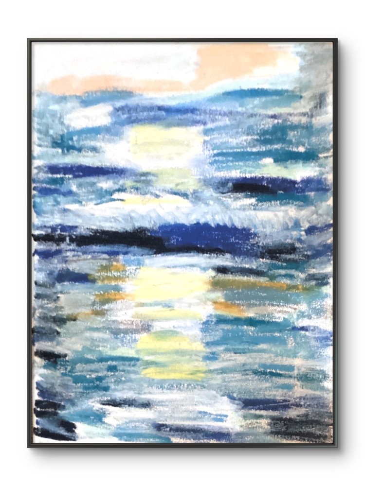 Modern Seascape Ocean Water Pop Bold Original Wall Art 11 by 14 Canvas