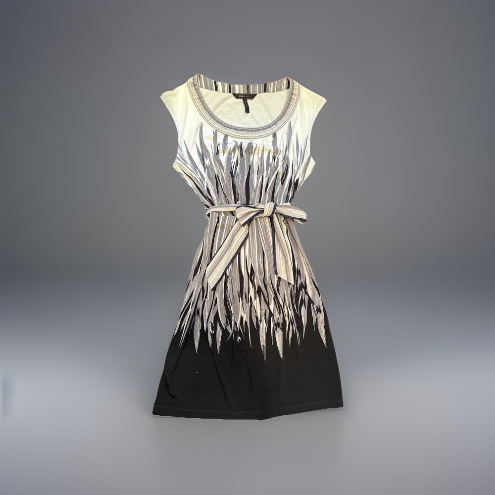 BCBG Maxazria Midi Dress Nastasia Women’s Size M Abstract Multicolor Sleeveless