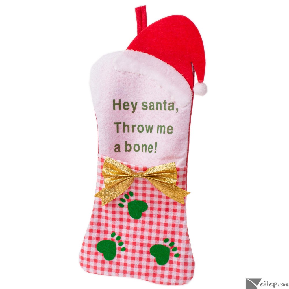 Dog Christmas Holiday Throw Me a Bone Santa  19.5