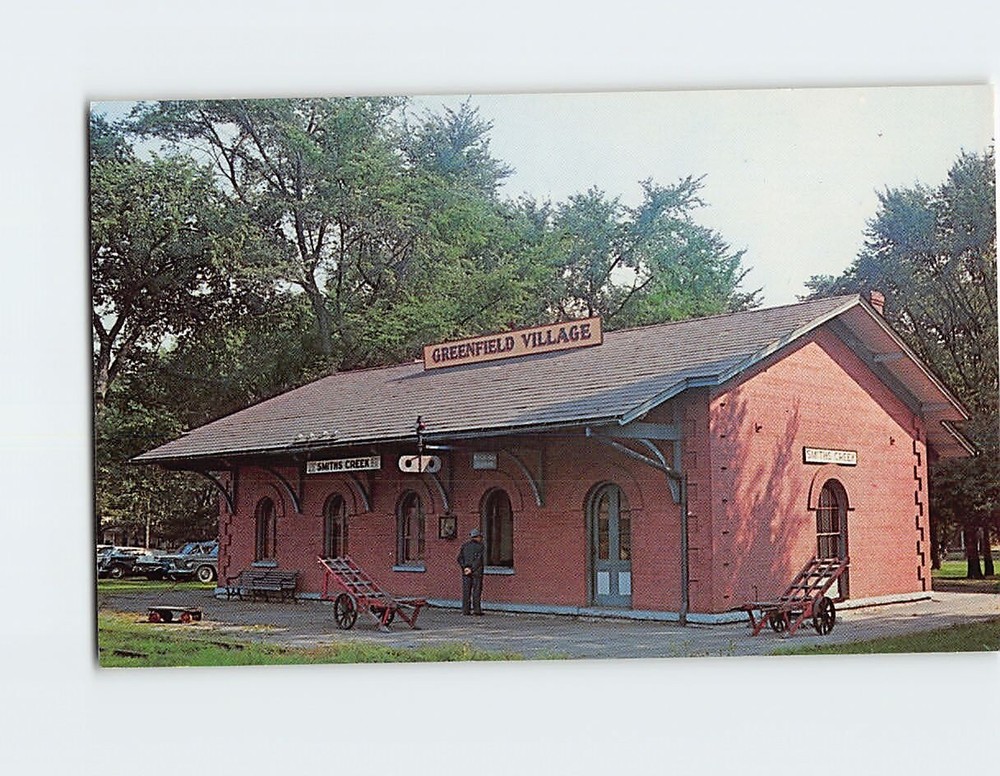 Postcard Smith Creek Depot Greenfield Village Dearborn Michigan USA