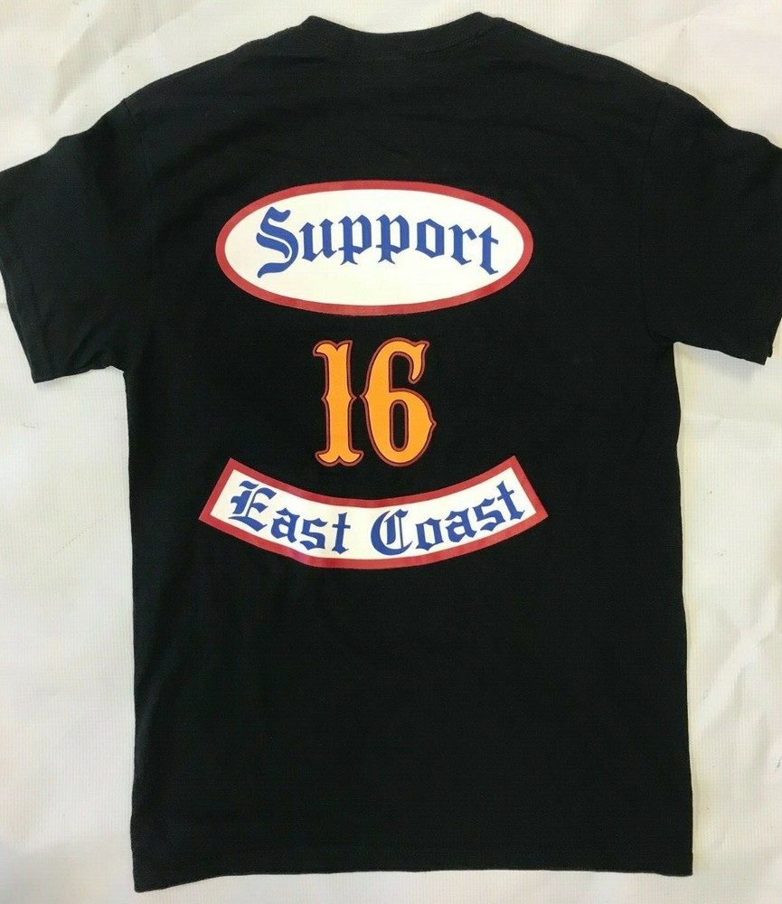 Support 16 Pagan's Mc Motorcycle Club East Coast Rocker T Shirt 2Xl