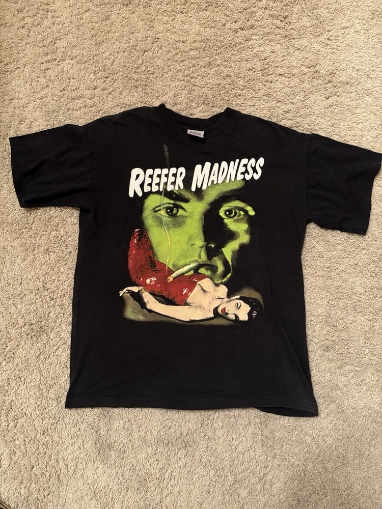 Vintage Rare 1990s Reefer Madness Movie Promo Stanley Desantis T Shirt