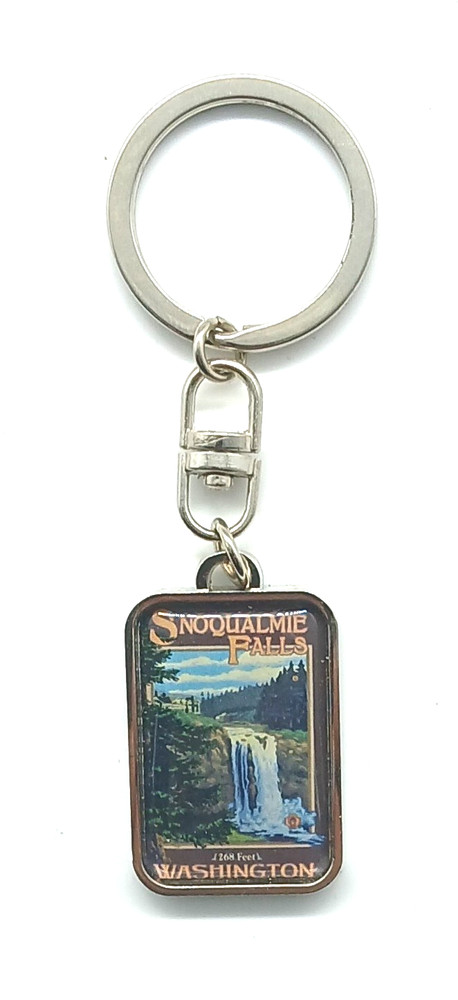 Vintage Snoqualmie Falls Washington Keychain Keyring
