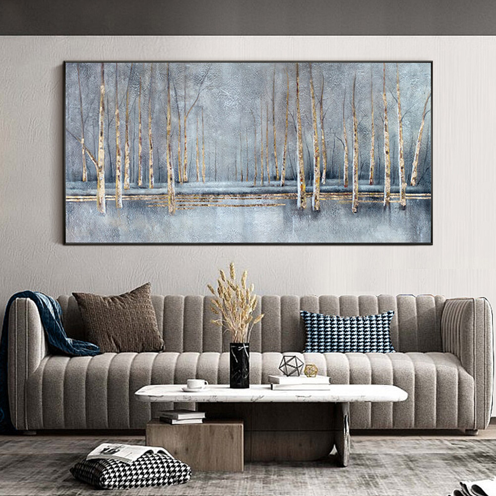 Handpainted Tree Abstract Oil Painting On Canvas 3D Handmade Hanging Image
