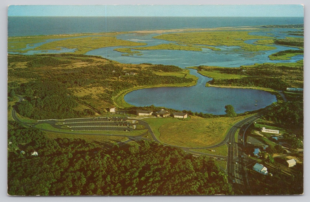 Eastham Massachusetts, Cape Cod Visitor Center Aerial View, Vintage Postcard