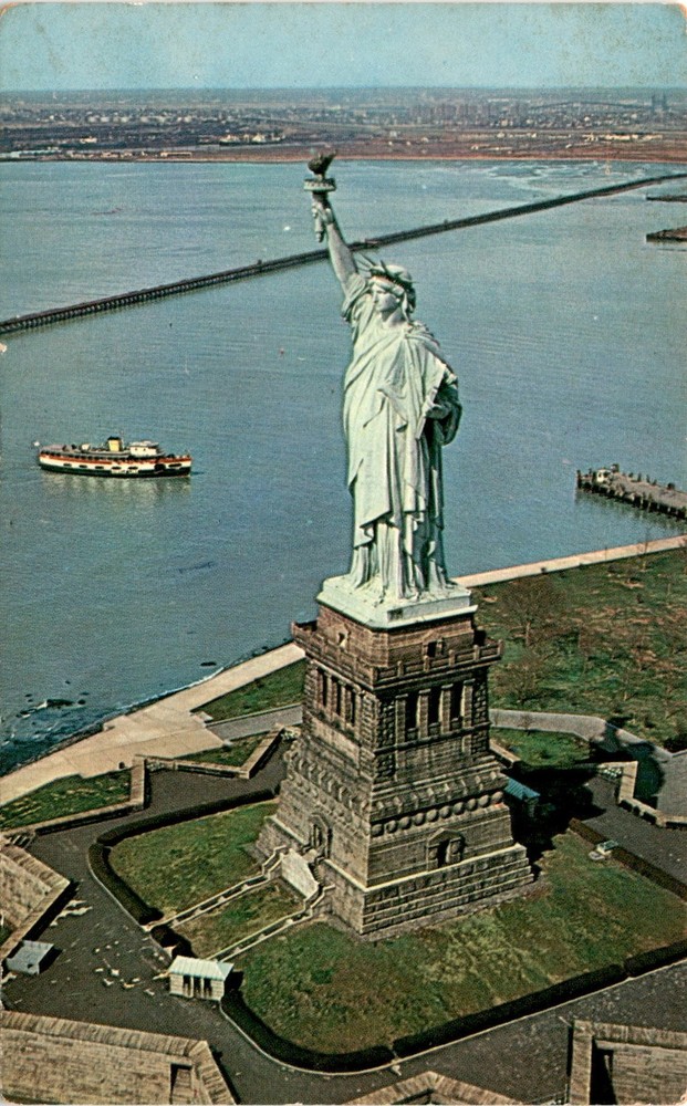 Statue of Liberty National Monument postcard from Liberty Island NY