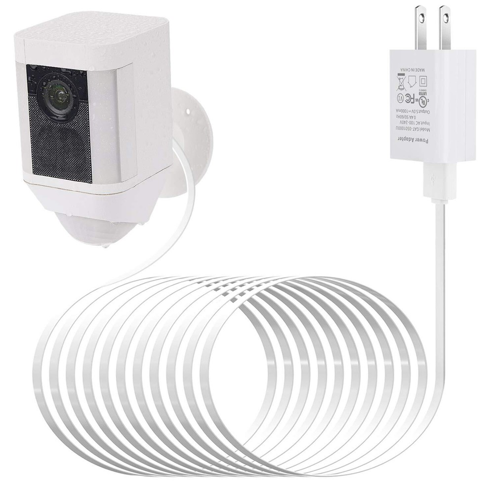 Power Adapter for Ring Spotlight Cam Battery with 25Ft/7.5m Weatherproof Outdoor