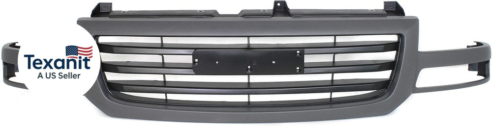 Grille Assembly Compatible with 2003-2006 GMC Sierra 1500, 2003-2004 Sierra 2500
