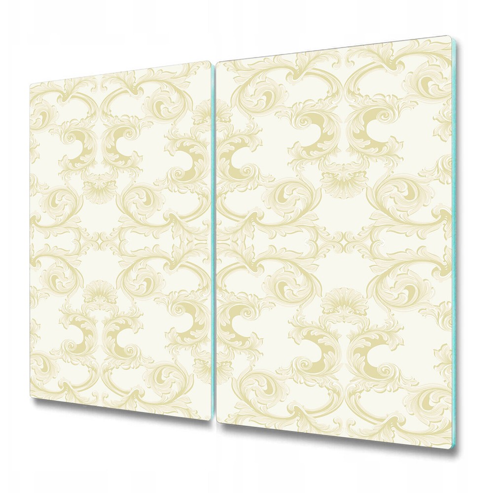 Serving Chopping Board Glass Cover Luxury ornament golden and white 2x30x52