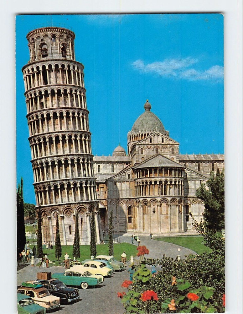 Postcard Apse of the Cathedral and Leaning Tower Pisa Italy