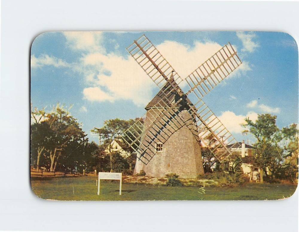 Postcard The Oldest Windmill on Cape Cod Massachusetts USA