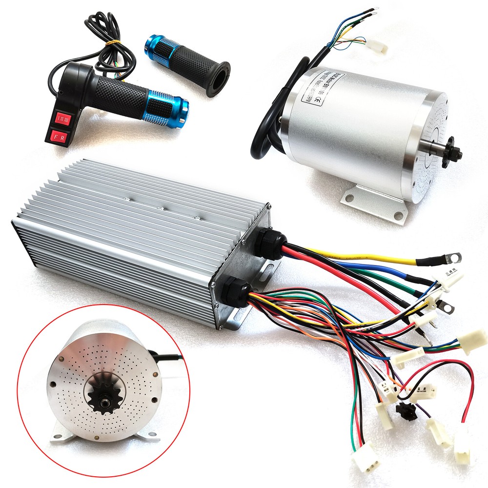 72V 3000W High-speed Brushless Motor Kit with Controller For Go Kart E-Scooter !