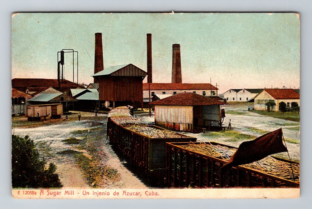 Cuba- Cuban Sugar Mill Standard Souvenir Old Postal Card View Vintage Postcard