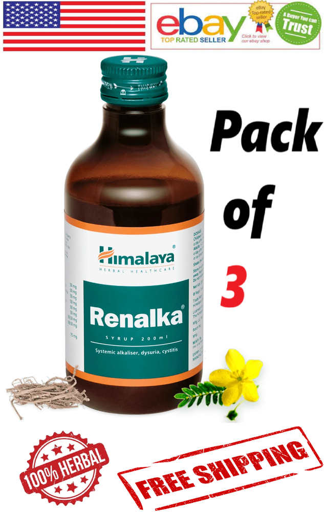 3x Himalaya Renalka Syrup For Coolant Of The Urinary Tract 200ml. Each FREE SHIP