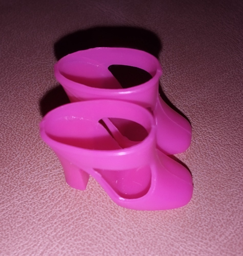 Vintage Mattel Barbie Francie Doll Pink High Heel MOD T-Strap Mules Shoes JAPAN