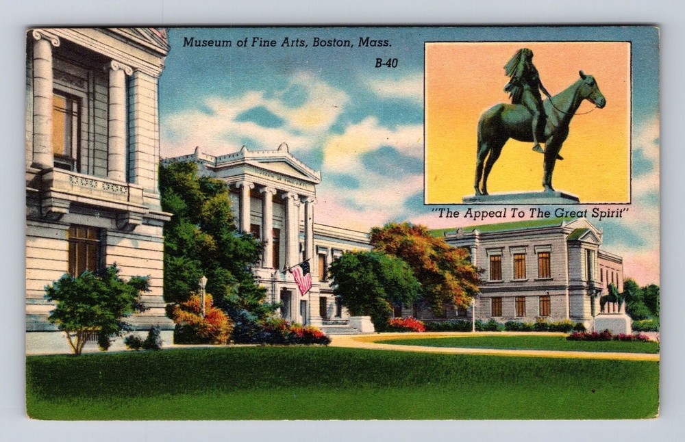 Boston MA-Massachusetts, Museum Of Fine Arts, Antique, Vintage Souvenir Postcard