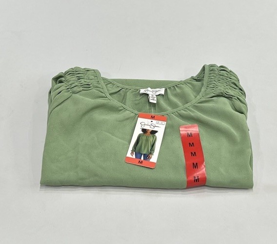 Jessica Simpson Women's Textured Blouse, Green, Size M