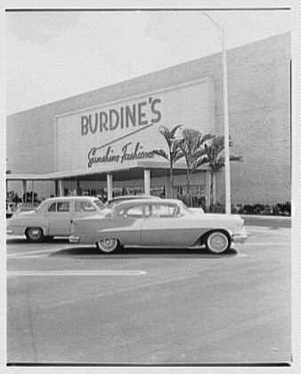 Miami Florida Burdines Department Store 1957 163rd St Shopping Center Rear