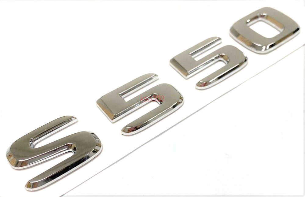 #2 S550 CHROME FIT MERCEDES REAR TRUNK EMBLEM BADGE NAMEPLATE DECAL LETTERS
