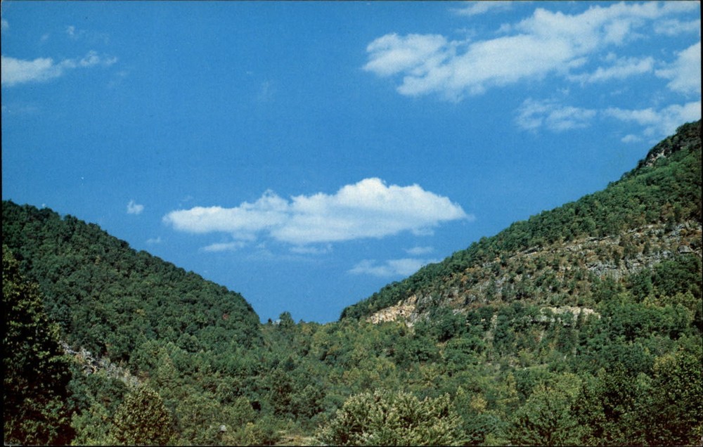 Tennessee Cumberland Gap National Park aerial view ~ vintage postcard sku709