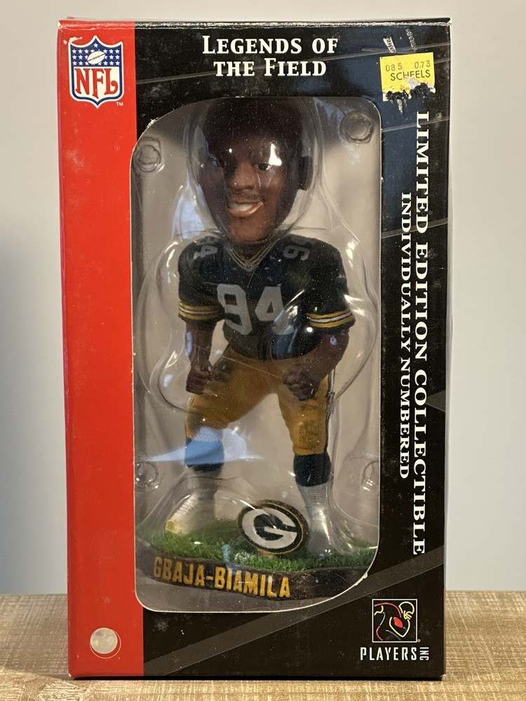 Green Bay Packers Kabeer Gbaja-Biamila Legends Bobblehead NFL Collectible