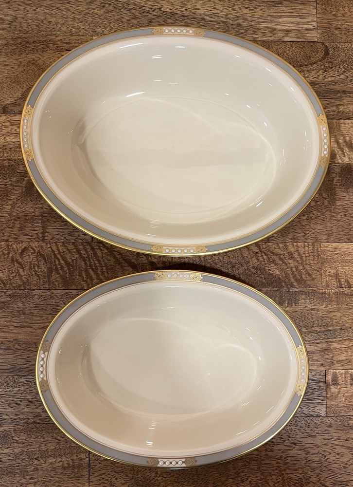 Set of 2 | Lenox McKinley | OVAL VEGETABLE SERVING BOWLS | 8-1/2