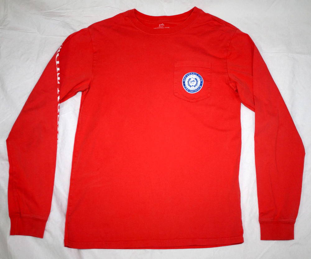 Southern Tide The Skipjack Mens Long Sleeve Graphic T-Shirt Size Small