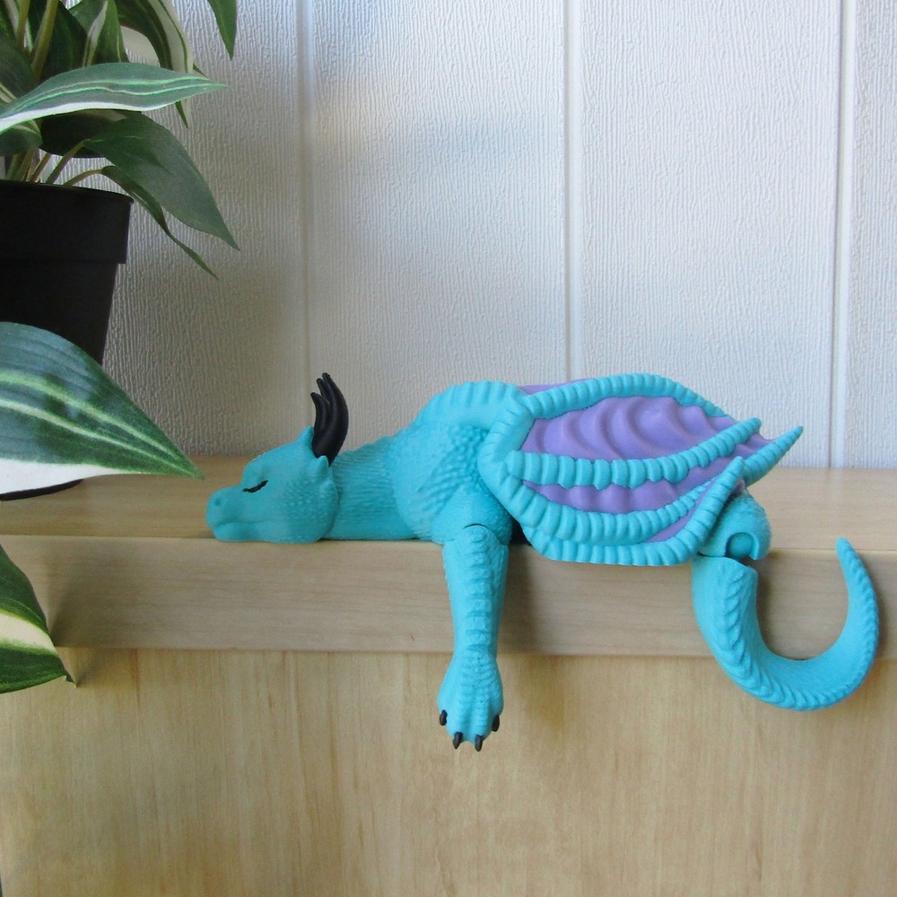 Sleepy Shelf Dragon Desk Decor - Choose Your Color