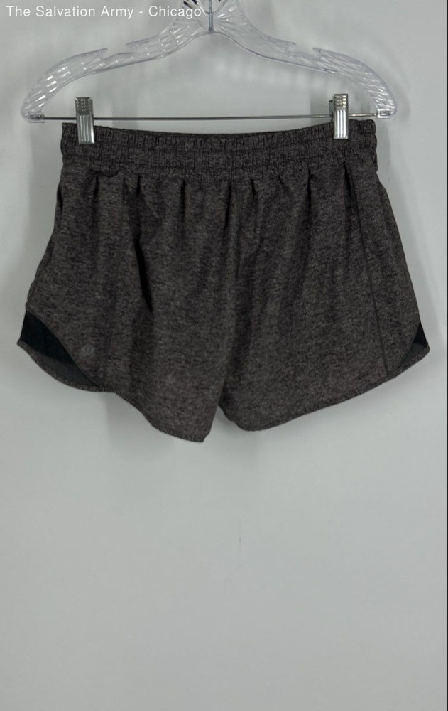 Lululemon Womens Gray Heather Elastic Waist Pull-On Athletic Shorts Size 10