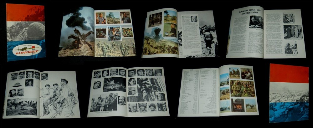 Original LONGEST DAY WWII D-DAY Souvenir Program 20 PAGES Near Mint