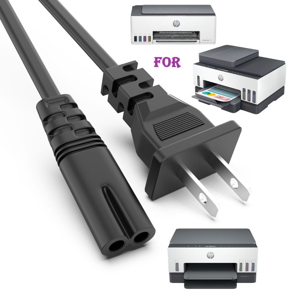 AC Power Cord Cable for HP Smart Tank 5101 6001 7301 All-in-One Printer