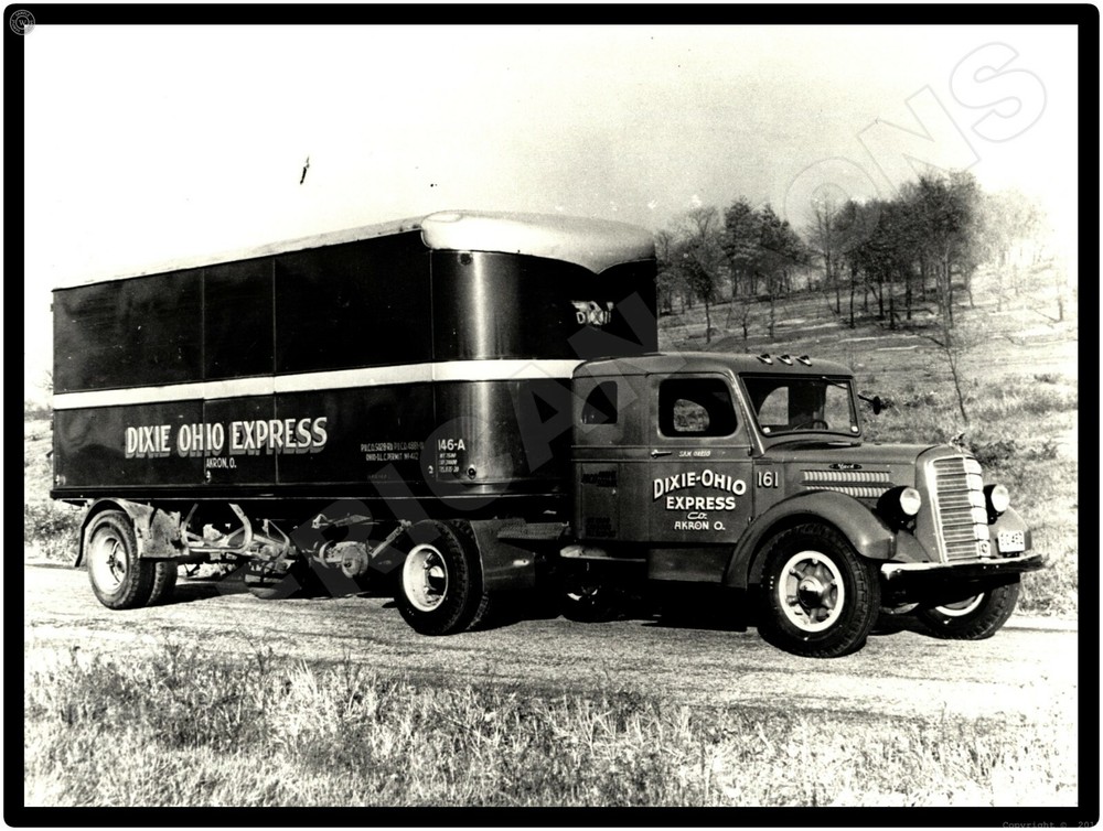 Mack Trucks AC New Metal Sign: 1939 Model EH Dixie Ohio Express - Akron Ohio