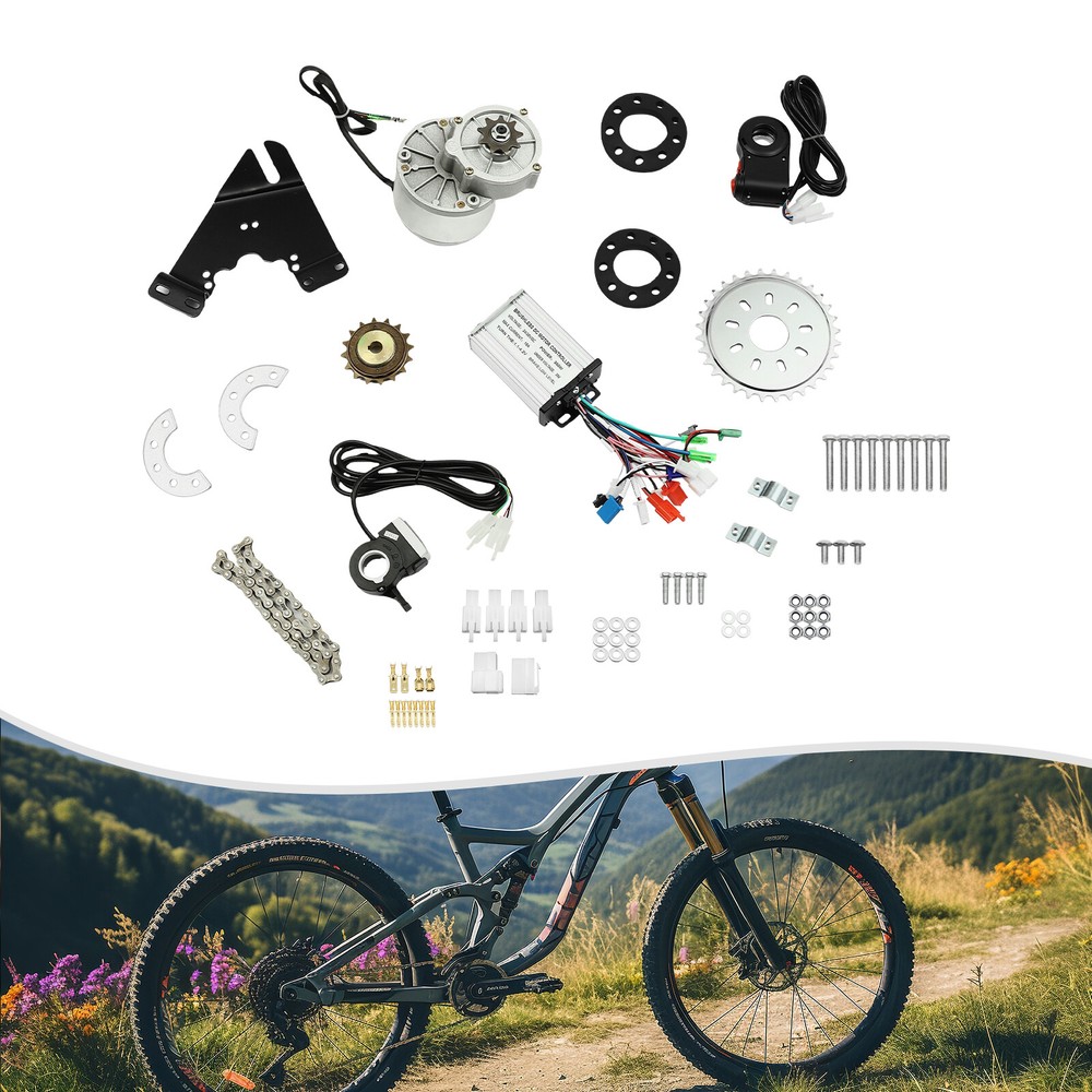 E-Bike Conversion Kit for Mountain Bikes with Motor and Freewheel Set
