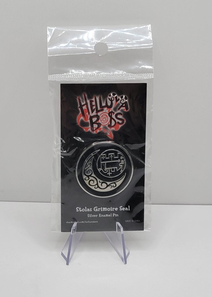 Helluva Boss Stolas Grimoire Seal Silver Enamel Pin Vivziepop Sharkrobot