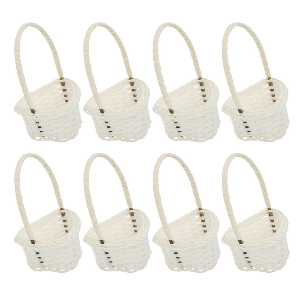 8 Pcs Chic Storage Basket Container Large Wicker Bride Child