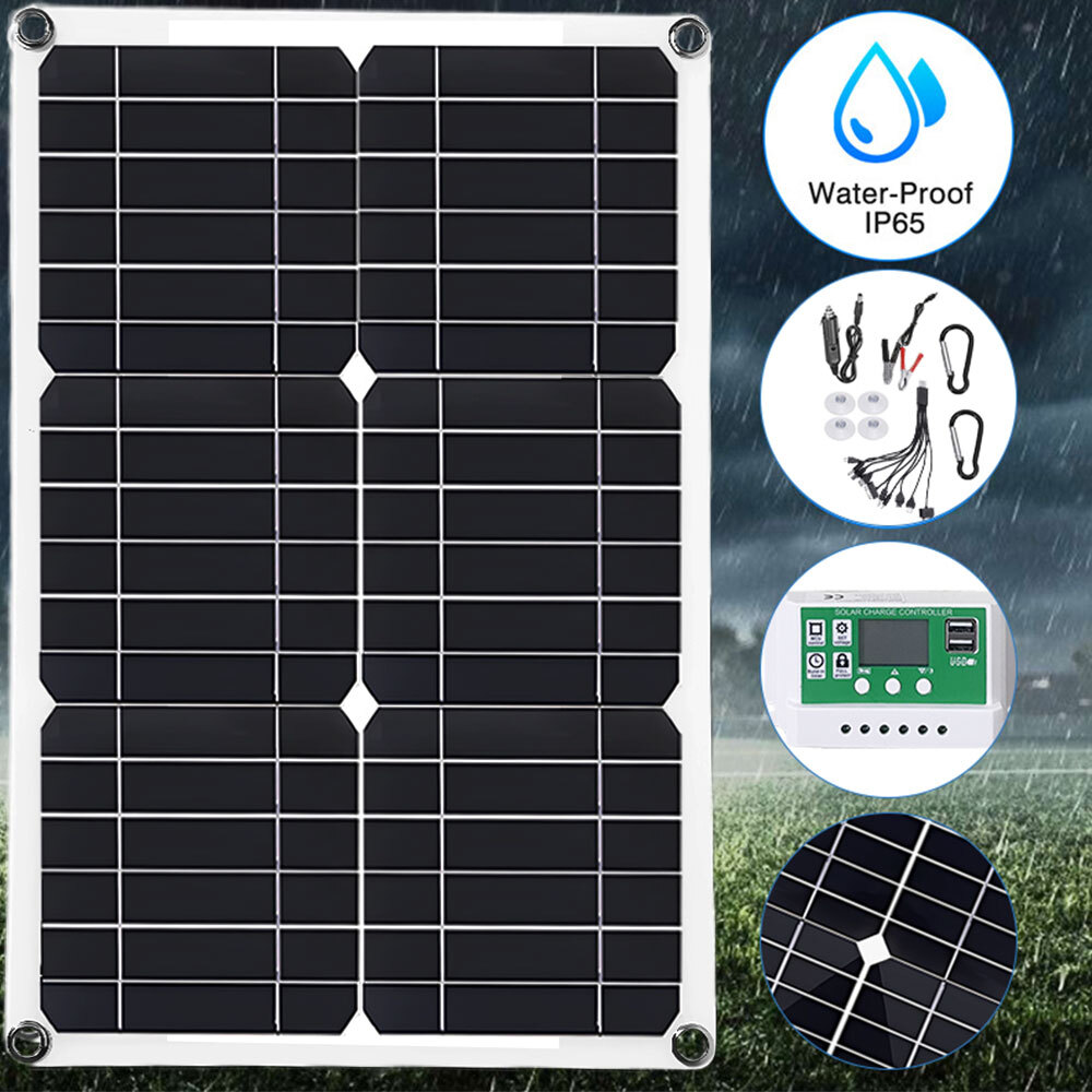 600W Complete Solar Panel Kit with 100A Controller for 110V Home Grid System