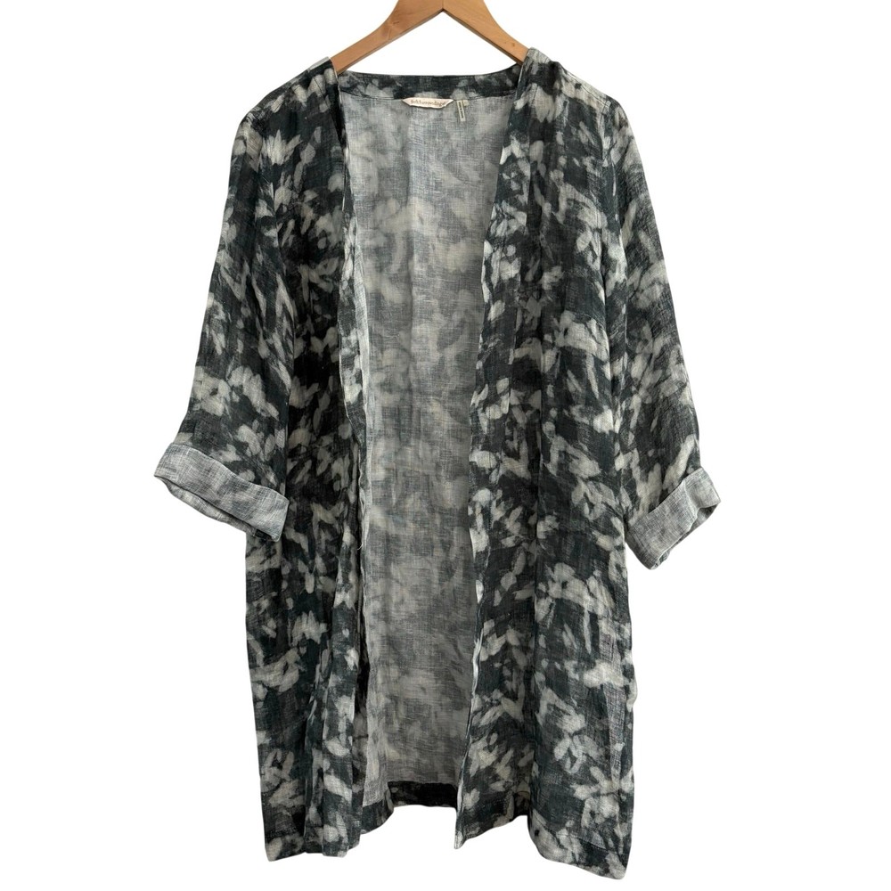 Soft Surroundings 100% Linen Kimono Cardigan Women’s Size Petite Large Coastal