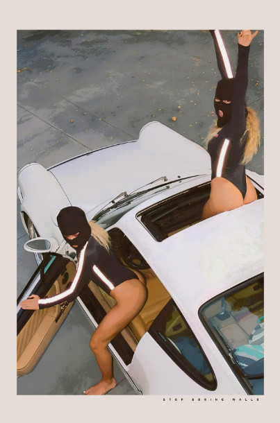 Porsche Bad Girl Poster, Vintage Porsche Print, Porsche Wall Art, Vintage Car