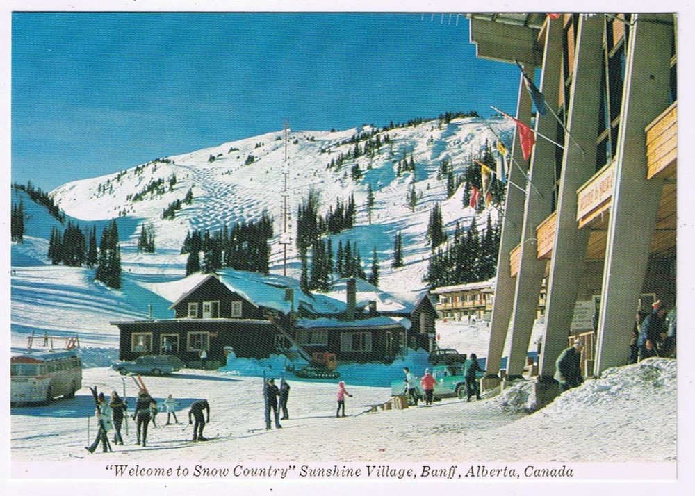 Postcard Sunshine Village Banff Alberta Canadian Rockies