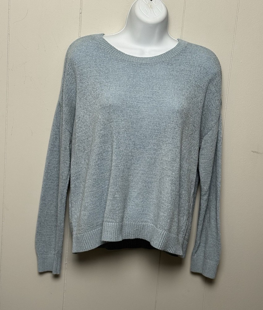 LOFT Women’s Light Blue Long Sleeve Crew Neck Sweater Size M