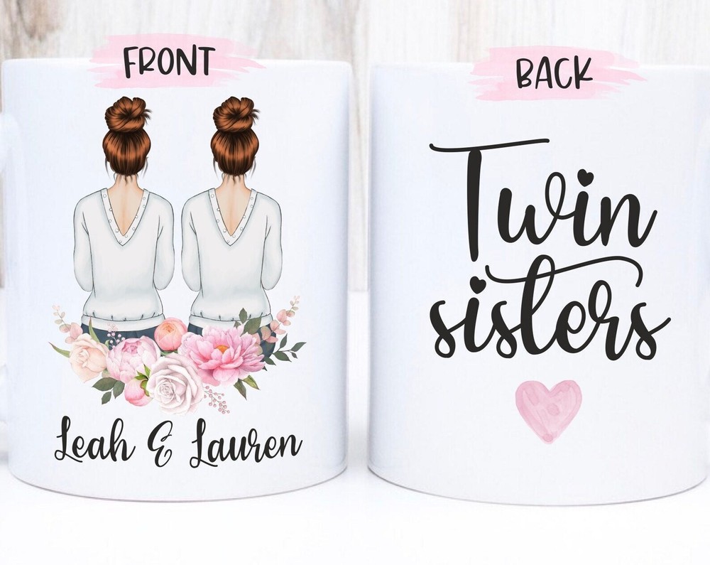Personalized Twin Sister Mug for Long Distance Gifts  