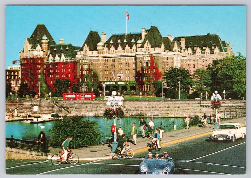Postcard Empress Hotel Victoria British Columbia Canada Inner Harbour