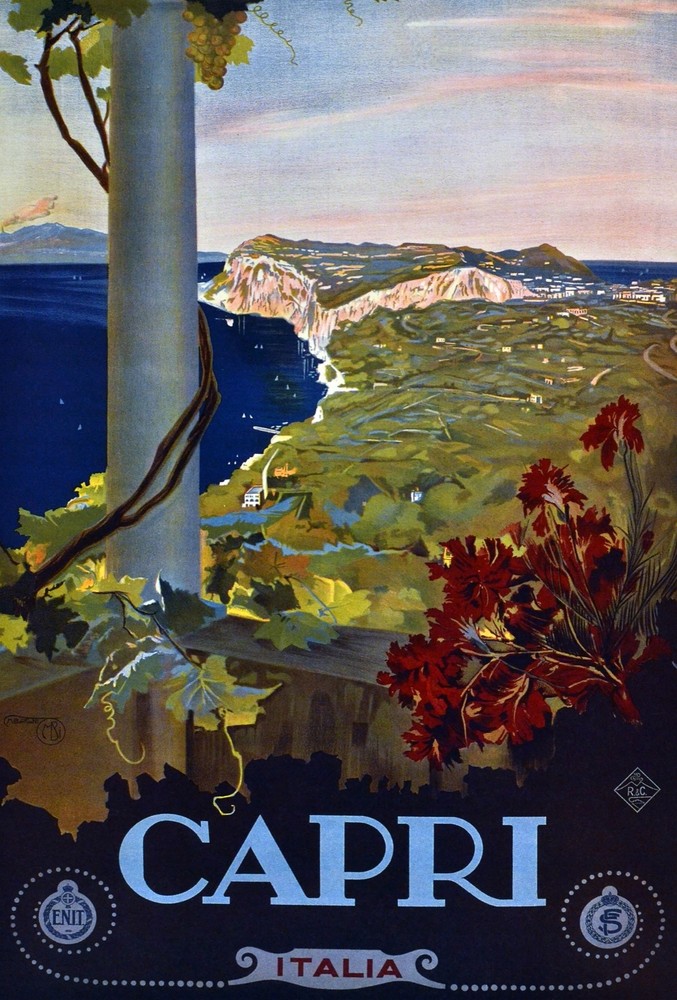 Decoration Poster.Home Room Interior design.Travel Italy.Capri.6524