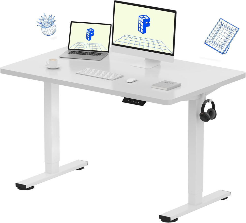 FLEXISPOT EN1 One-Piece Standing Desk with 1-Inch Thick Seamless Desktop, 48
