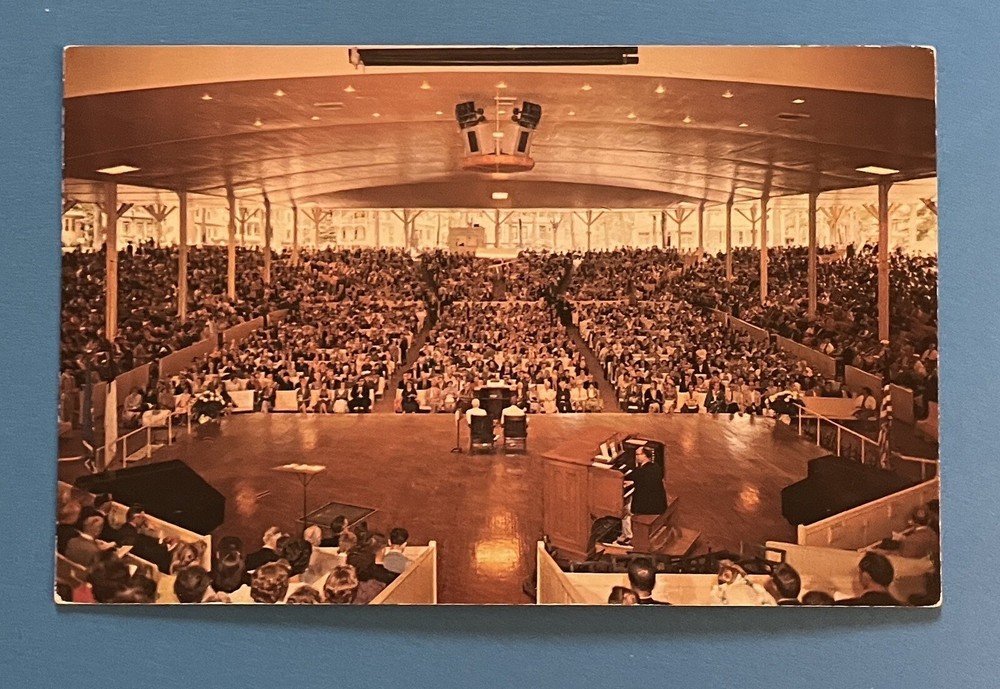 Chautauqua New York Amphitheatre on Lake Chautauqua Vintage Postcard 1968