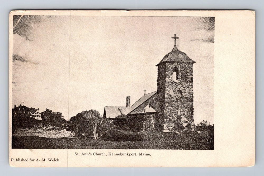 Kennebunkport ME-Maine St Ann's Church Vintage Postcard