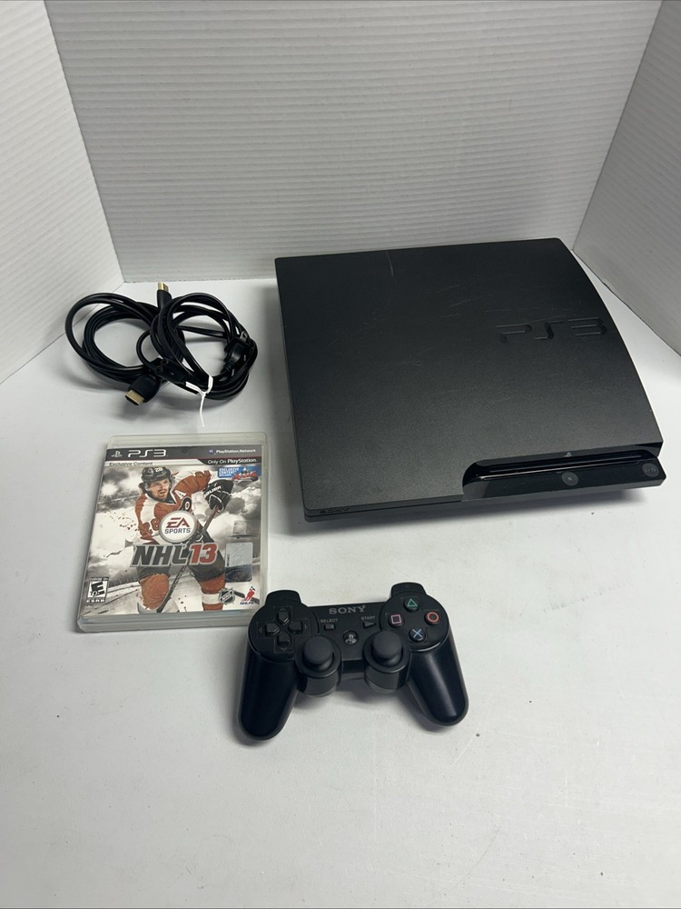 Sony PlayStation 3 Slim CECH-3001A 160GB PS3 Console w/ Dual Shock 3 Controller