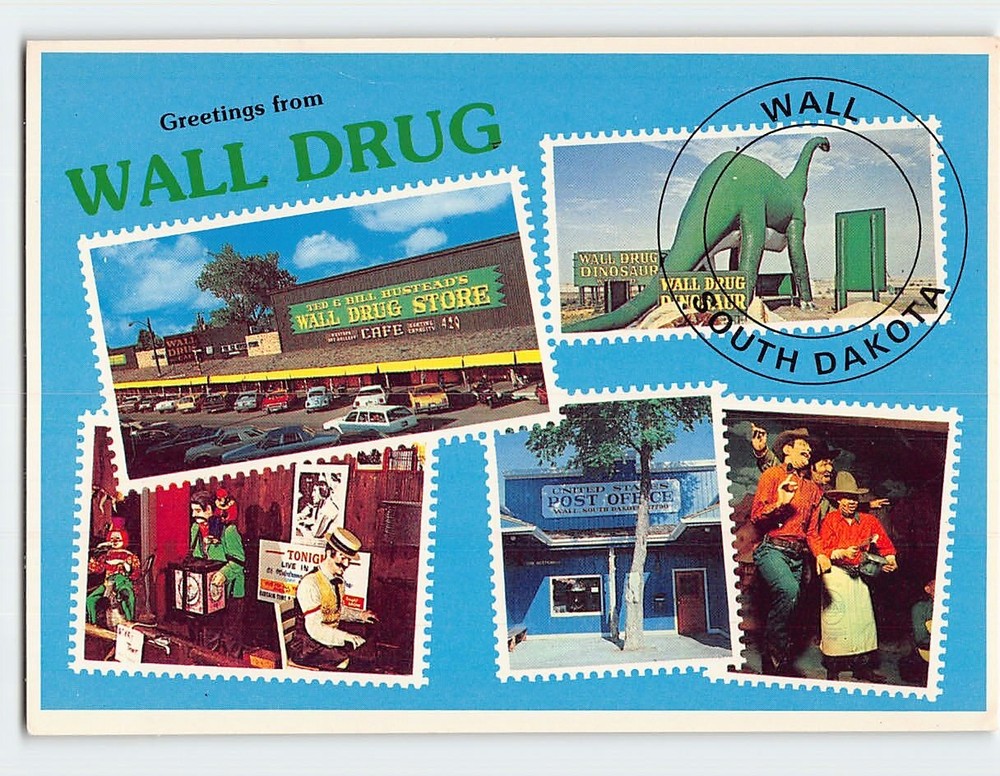 Postcard Wall Drug Store Badlands National Park South Dakota USA